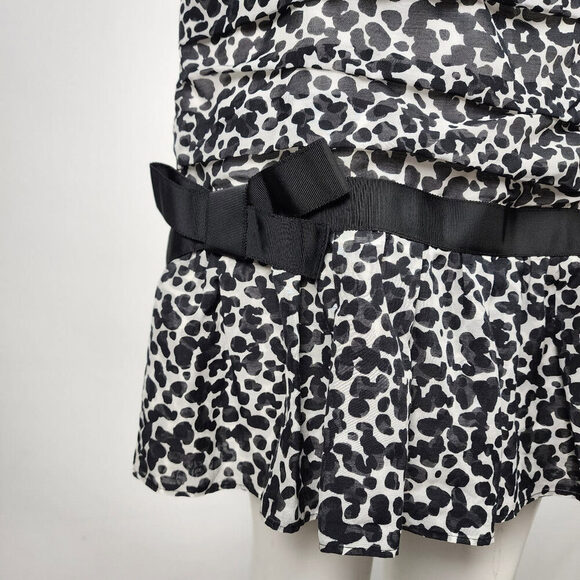 Moschino Black Cotton Animal Print Dress Size 10 - Picture 5 of 15